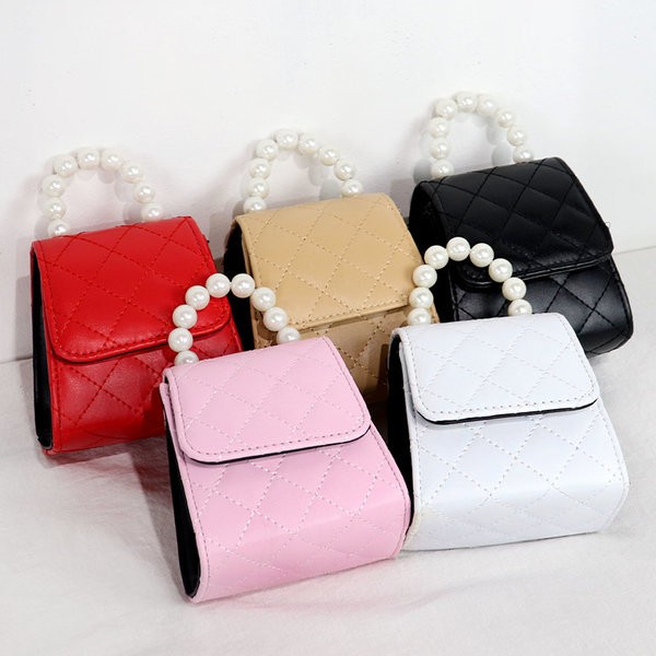 데일리 진주손잡이 금속체인토트 미니크로스백