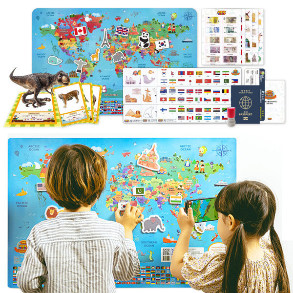 세계지도 어린이 증강현실 - 한글 세계지도 + AR 무료 앱 (A)