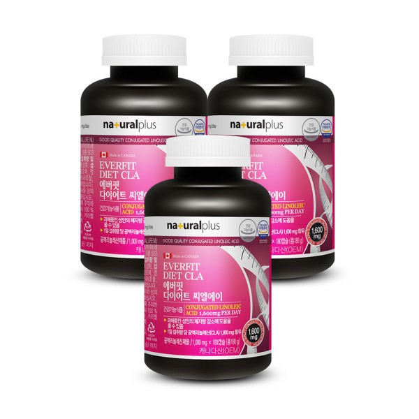 에버핏 다이어트 CLA 공액리놀레산 3병 9개월분 / 체지방감소 다이어트