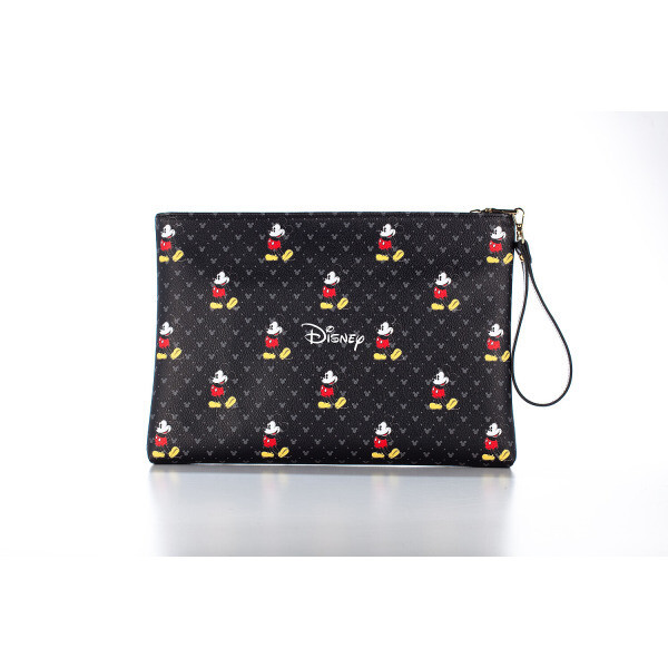 디즈니정품 미키패턴 클러치 파우치백 가로 32cm D30432BK