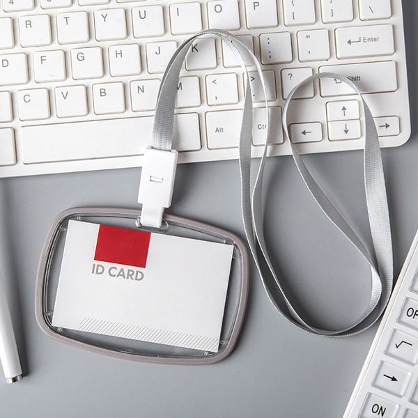 아크릴 양면 사원증케이스 출입증케이스 4p세트(가로형)