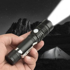 고휘도 충전식 LED 손전등 컴팩트라이트 휴대용 후레쉬 줌 랜턴 해루질 서치라이트 3년연속 판매1위